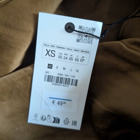 NWT Zara | Zara Woman Draped Satin Top - Picture 5 of 11